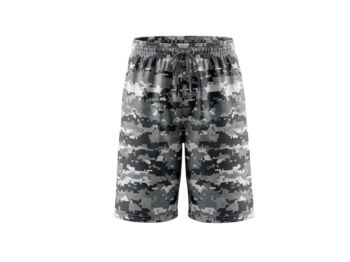 Custom Gray Camo Sublimated Basketball Shorts | Wholesale Basketball Shorts Manufacturer