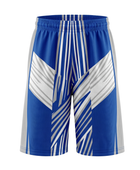 Custom Royal Blue White Chevron Sublimated Basketball Shorts | Wholesale Basketball Shorts Manufacturer