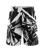 Custom Black White Geometric Sublimated Basketball Shorts | Wholesale Basketball Shorts Manufacturer