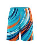Custom Aqua Orange Swirl Sublimated Basketball Shorts | Wholesale Basketball Shorts Manufacturer