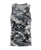 Basketball Tank Top – Custom Gray Digital Camo Sublimated Design | Wholesale Manufacturer