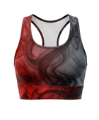 Basketball Sports Bra – Custom Sublimated Burgundy Charcoal Racerback | Wholesale Manufacturer