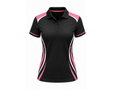 Custom Bowling Polo Shirt – Black Pink White Sublimated Team Apparel
