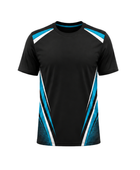 Custom Bowling Fan T-Shirt – Black Teal White Sublimated Lifestyle Apparel
