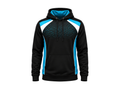 Custom Bowling Team Hoodie – Black Cyan White Sublimated Pullover Teamwear