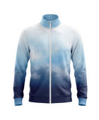 Wholesale Basketball Warm-Up Jacket - Sublimated Full-Zip Blue Gradient Teamwear