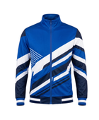Wholesale Basketball Warm-Up Jacket – Sublimated Royal Blue Full-Zip Teamwear
