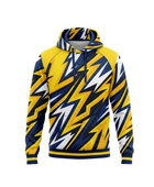 Wholesale Basketball Hoodie – Yellow Navy Lightning Sublimated Pullover Teamwear