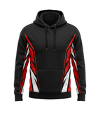 Wholesale Basketball Hoodie – Black Red White Sublimated Pullover Teamwear