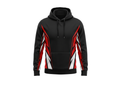 Wholesale Basketball Hoodie – Black Red White Sublimated Pullover Teamwear