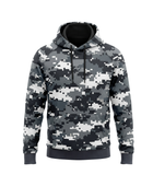 Wholesale Basketball Hoodie – Black White Digital Camo Sublimated Teamwear