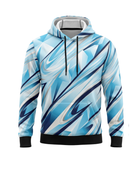 Wholesale Basketball Hoodie – Ice Blue Geometric Sublimated Pullover Teamwear