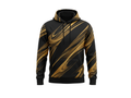 Wholesale Basketball Hoodie – Black Gold Abstract Sublimated Pullover Teamwear