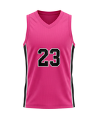 Custom Pink Basketball Embroidered Jersey – Wholesale Polyester Teamwear