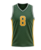 Custom Green Basketball Embroidered Jersey Wholesale Polyester Teamwear