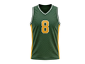 Custom Green Basketball Embroidered Jersey Wholesale Polyester Teamwear
