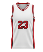 Custom White Basketball Embroidered Jersey Wholesale Polyester Teamwear