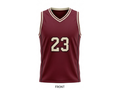 Custom Maroon Basketball Embroidered Jersey Wholesale Polyester Teamwear