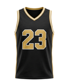 Custom Black Basketball Embroidered Jersey – Wholesale Polyester Teamwear