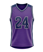 Custom Purple Basketball Embroidered Jersey – Wholesale Polyester Teamwear