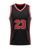Custom Black Basketball Embroidered Jersey – Wholesale Polyester Teamwear