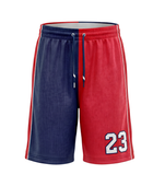 Custom Red Navy Basketball Embroidered Shorts – Wholesale Polyester Teamwear