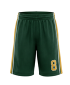 Custom Dark Green Basketball Embroidered Shorts – Wholesale Polyester Teamwear