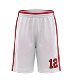 Custom White Basketball Embroidered Shorts – Wholesale Polyester Teamwear