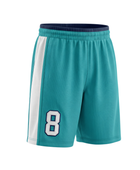 Custom Aqua Basketball Embroidered Shorts – Wholesale Polyester Teamwear