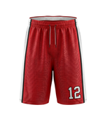 Custom Red Basketball Embroidered Shorts – Wholesale Polyester Teamwear