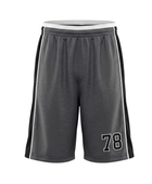 Custom Charcoal Basketball Embroidered Shorts Wholesale Polyester Teamwear