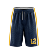 Custom Navy Basketball Embroidered Shorts Wholesale Polyester Teamwear