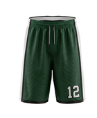 Custom Dark Green Basketball Embroidered Shorts – Wholesale Polyester Teamwear