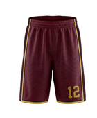 Custom Maroon Basketball Embroidered Shorts – Wholesale Polyester Teamwear