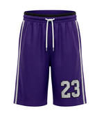Custom Purple Basketball Embroidered Shorts – Wholesale Polyester Teamwear