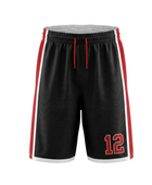Custom Black Basketball Embroidered Shorts – Wholesale Polyester Teamwear