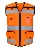 Tool Vest – Wholesale Reflective Trade Uniform Vest in Fluorescent Orange