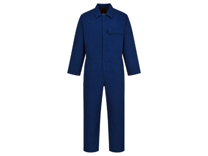 Safe-Welder Coverall B2B Low MOQ Welding Protective Coverall Blue Workwear front design preview