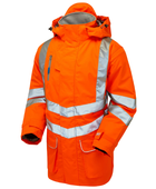 Rail Unlined Storm Coat B2B Low MOQ Reflective Work Coat Fluorescent Orange Workwear