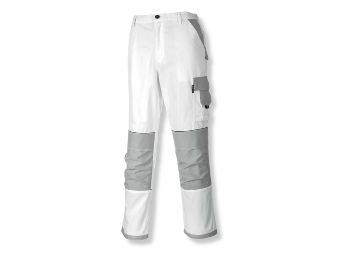 Painters Pro Trousers B2B Low MOQ Knee Pad Pocket Uniform White Workwear front design preview