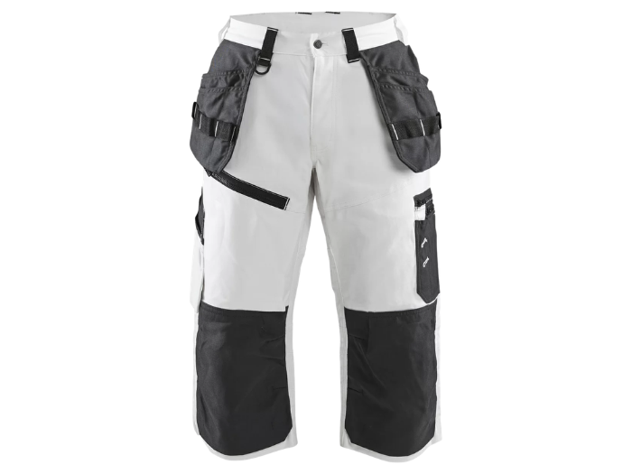 Painter Trousers with Stretch B2B Low MOQ Tool Pocket Uniform White & Black Workwear front design preview