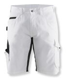 Painter Shorts with Stretch B2B Low MOQ Lightweight Trade Shorts White & Black Workwear