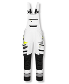 Work Bib and Brace B2B Low MOQ Stretch Pocket Overalls White & Black Workwear