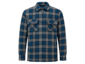 Sherpa Lined Work Shacket B2B Low MOQ Warm Zip Front Layer Blue Check Workwear