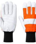 Chainsaw Protective Gloves – Low MOQ B2B Forestry Work Gloves in Orange & White