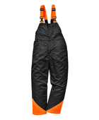 Chainsaw Bib and Brace – Low MOQ B2B Forestry Workwear in Black & Orange