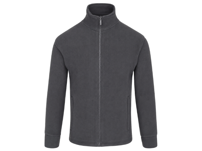 Mechanic Classic Fleece – Low MOQ B2B Full-Zip Workwear grey Jacket front design preview