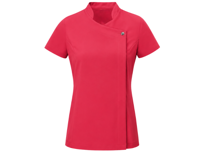Ladies Blossom Short Sleeve Tunic Strawberry Red | B2B Low MOQ Custom Workwear Manufacturer