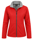Ladies Soft Shell Jacket Red B2B Low MOQ Custom Women’s Work Jacket Manufacturer