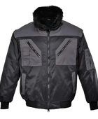 Bomber Pilot Jacket Black/Grey B2B Low MOQ Workwear Jacket Manufacturer